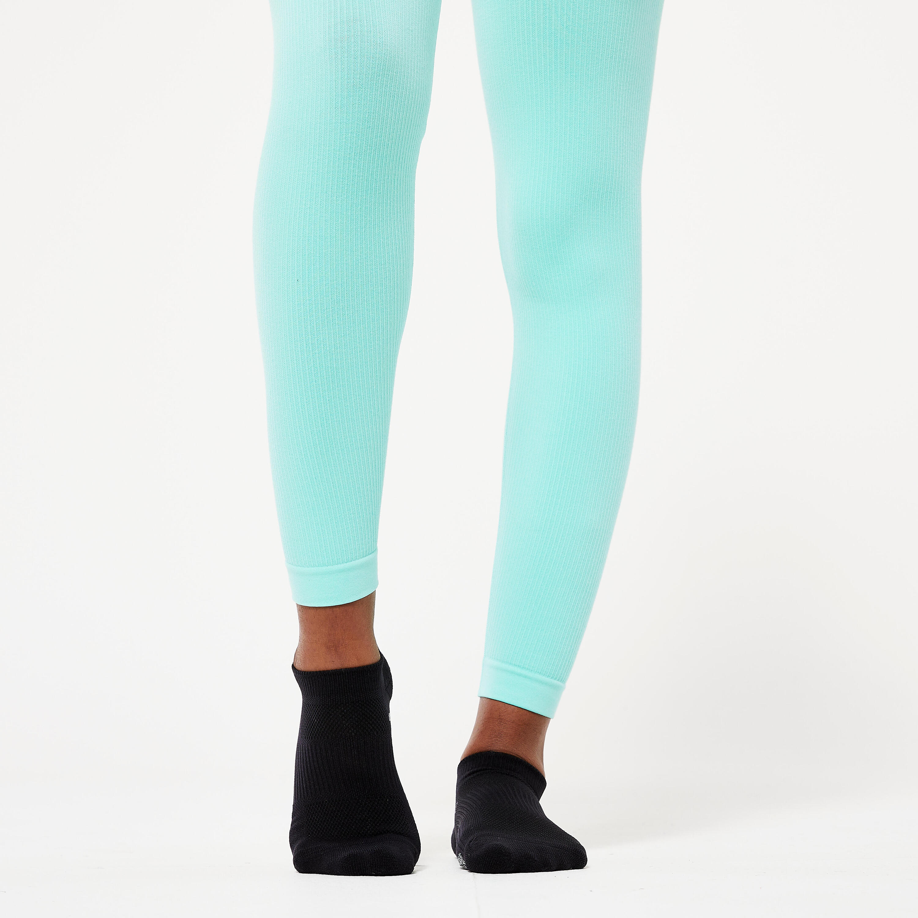 DOMYOS Calze fantasmini adulto fitness cotone x2