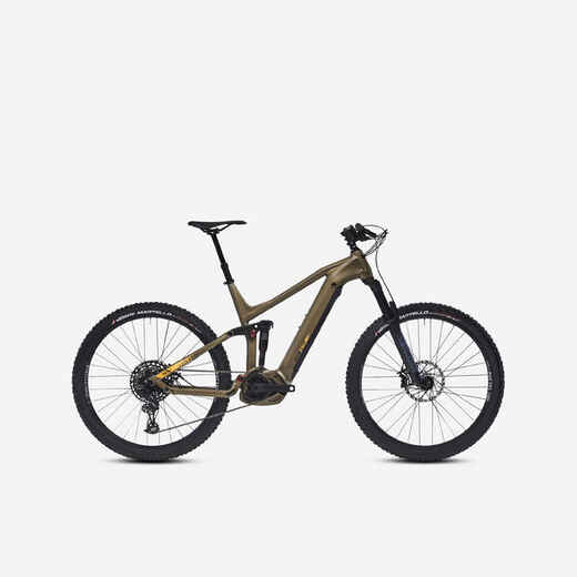 Celoodpružený horský elektrobicykel stilus e all mountain 29 okrový