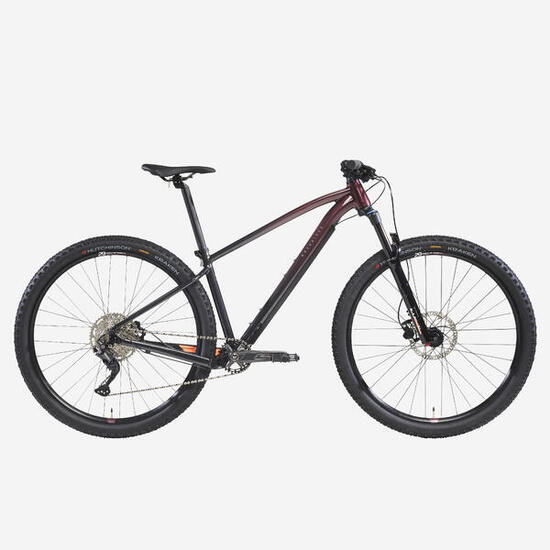 Bicicleta de montaña mujer 29" aluminio Rockrider EXPL 540 ciruela negro