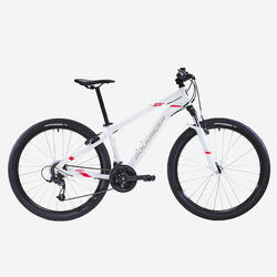 VÉLO VTT ST 100 FEMME BLANC ROSE 27,5