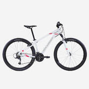 BICICLETA BTT MULHER ST 100 BRANCO ROSA