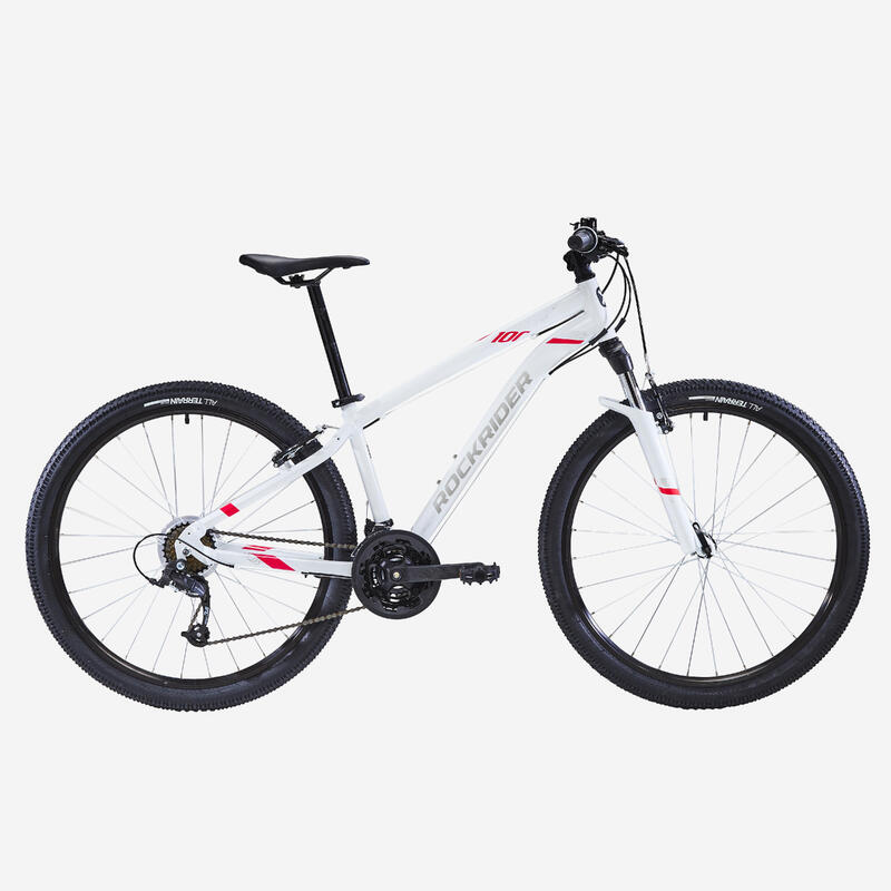 Bicicletă MTB ST 100 27,5" Alb-Roz Damă 