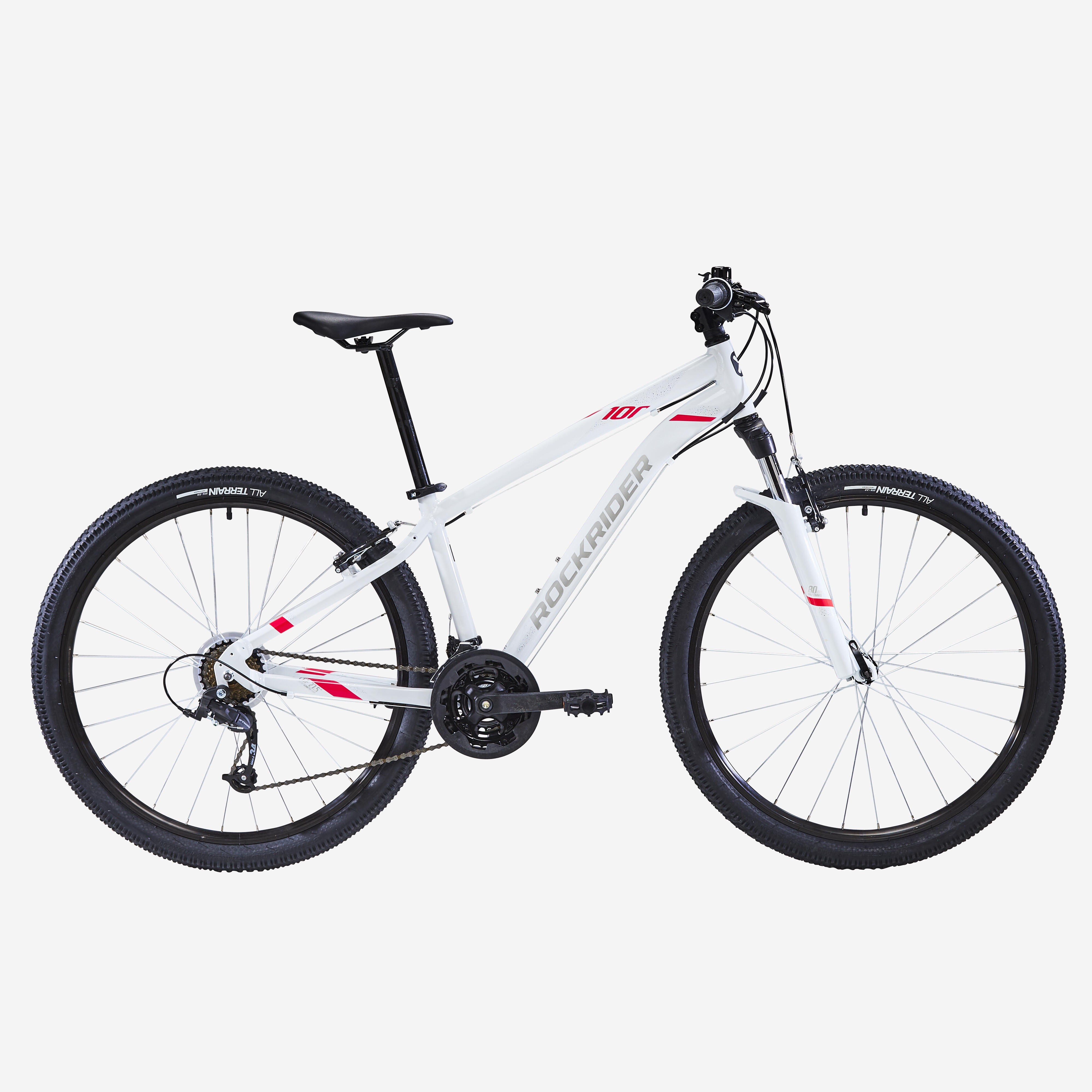 VELO VTT ST 100 FEMME BLANC ROSE 27 5 Decathlon