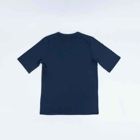 Women's short sleeve UV-protection T-Shirt - Logo indigo blue