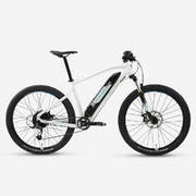 Bici Mtb elettrica a pedalata assistita donna Rockrider E-ST100 bianca 27,5"