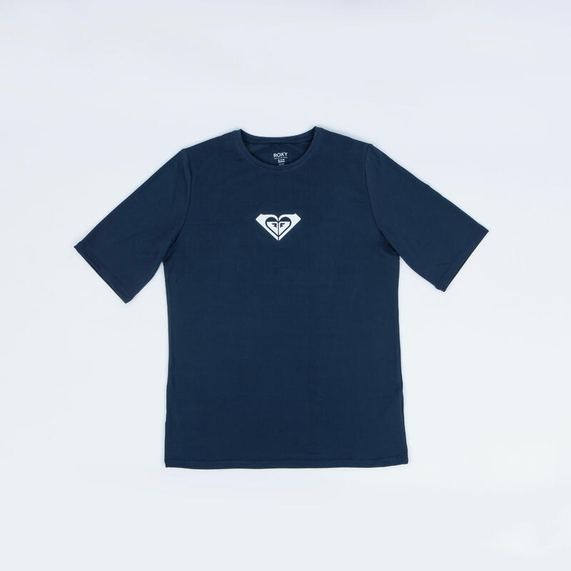 UV-Shirt kurzarm Damen - Logo indigo blau