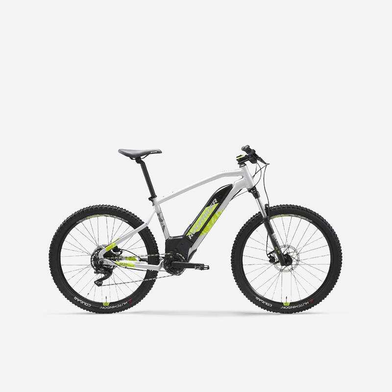 Vélo VTT électrique semi-rigide 27'5", e-ST 520 Gris/Jaune acide