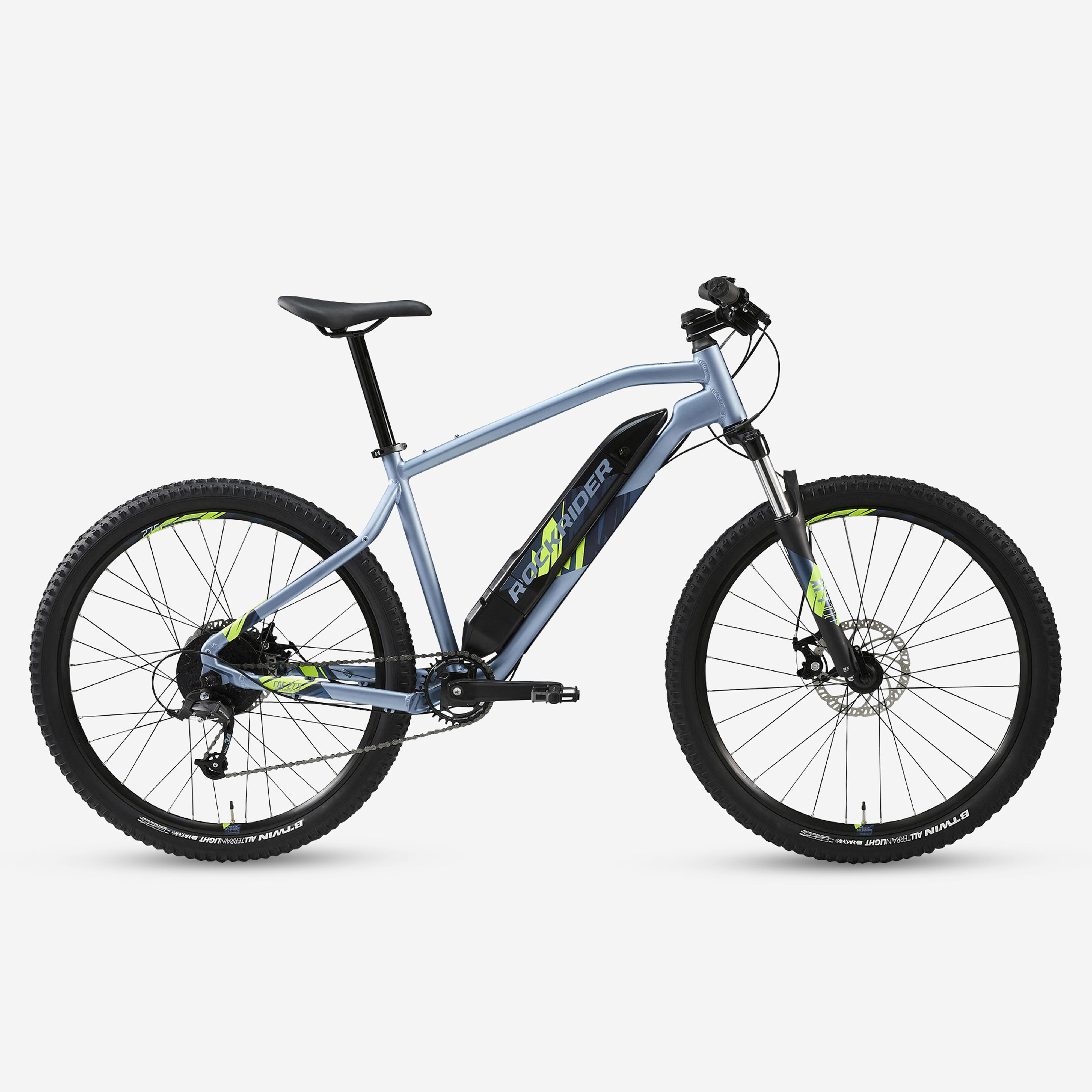 Bicicletă MTB electrică semi-rigidă 27’5″, E-ST 100 Albastru (MTB)