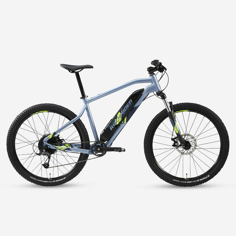 Bicicletă MTB electrică semi-rigidă 27'5", E-ST 100 Albastru