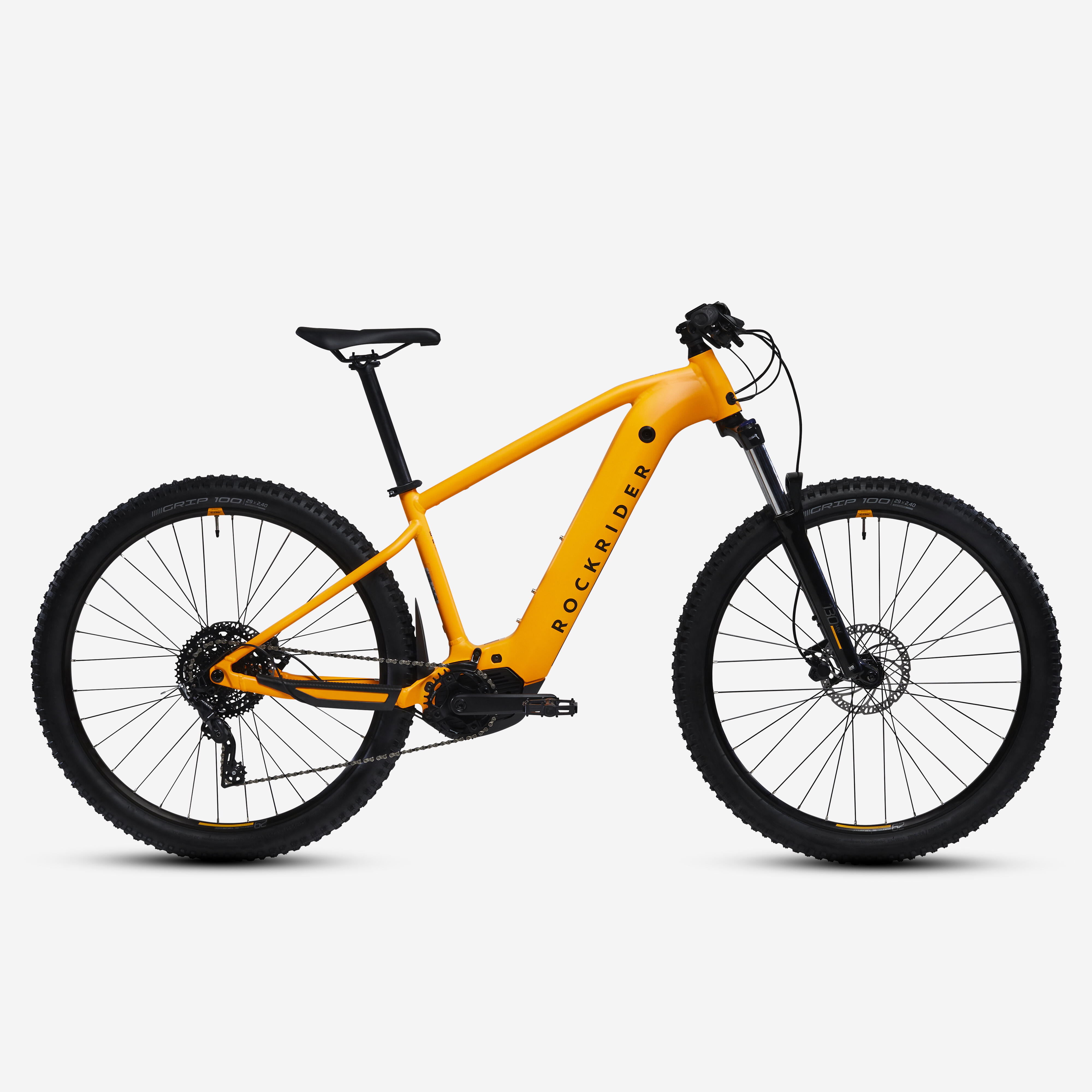 Bicicletă MTB electrică semi-rigidă 29″ – E-EXPL 520 Portocaliu (MTB)