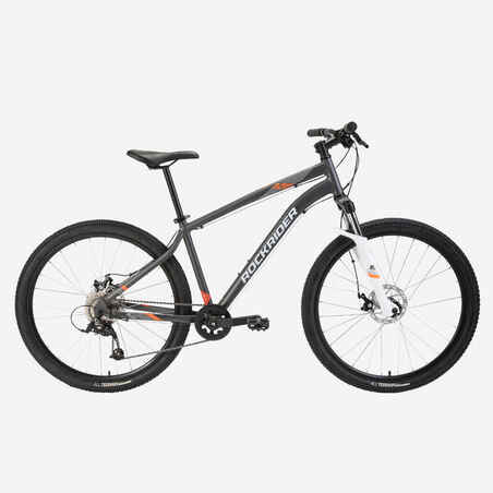 Turistinis kalnų dviratis „ST 120“, 27,5 col. ratai, pilkas, oranžinis