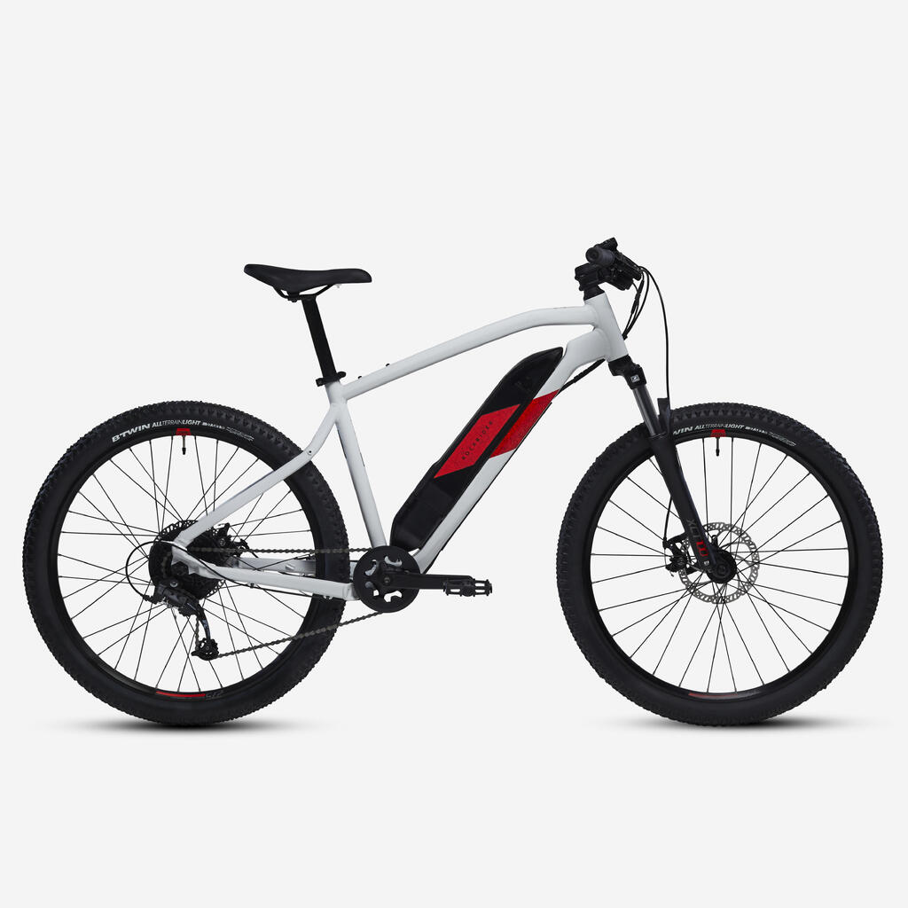 Belo-crveni električni brdski bicikl Hardtail E-ST 100 (27,5 inča)