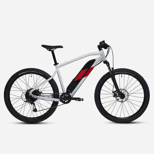 
      27.5" Hardtail Electric Mountain Bike E-ST 100 - White/Red
  