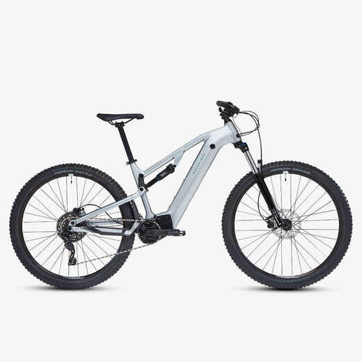 Horský celoodpružený elektrobicykel e-expl 500 s 29 kovovosivý