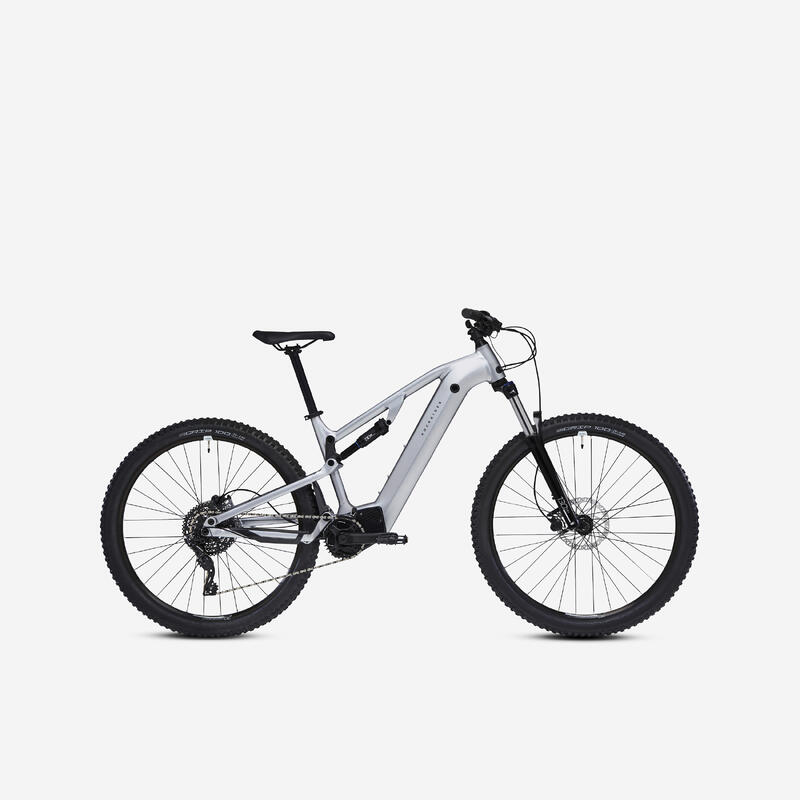Vélo VTT électrique tout suspendu 29" - E-EXPL 500 S Gris métal