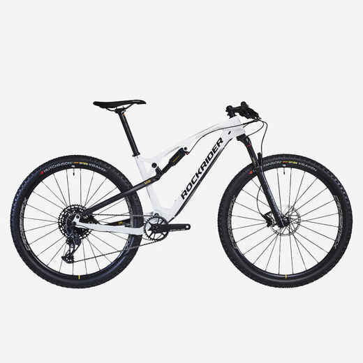 
      Mountainbike Cross Country Rahmen aus Carbon und Aluminium XC 900 S weiss 
  