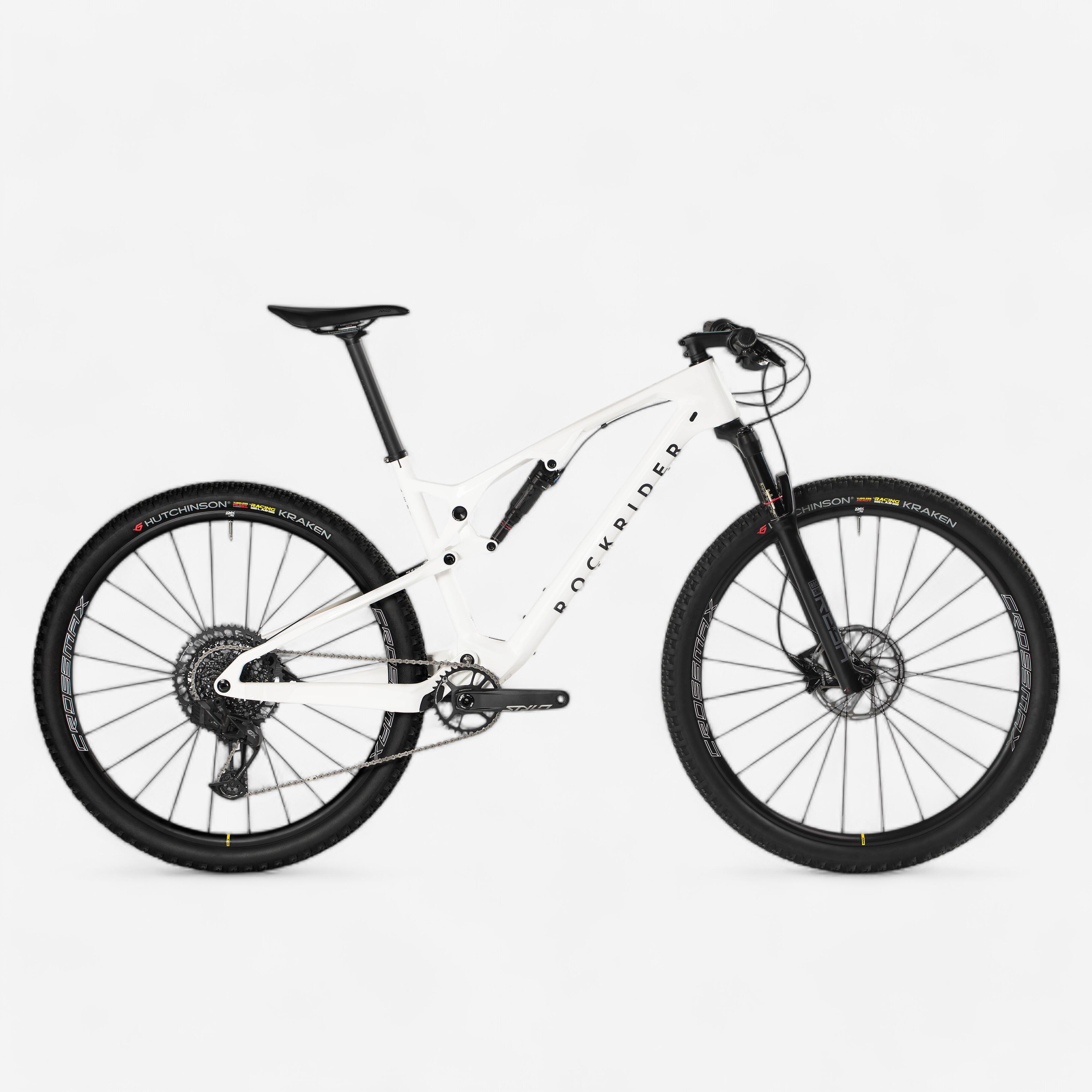 Rockrider - Velo Vtt Cross Country Race 900s Gx Axs, Roues Mavic Crossmax, Cadre Carbone - Vélo Tout Terrain - Velos Et Equipements Vtt - Blanc - L/175/184cm - Decathlon