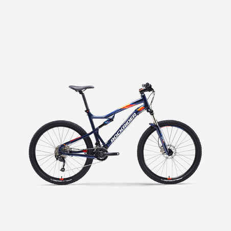 Pilnos pakabos kalnų dviratis „ST 540 S“, 27,5 col. ratai, mėlynas, oranžinis