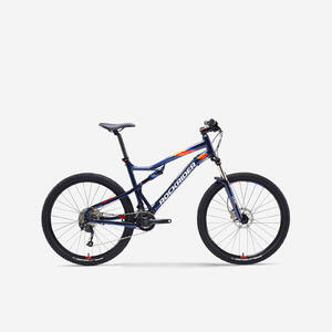 Bicicleta de montaña 27,5" doble suspensión Rockrider ST 540 S azul naranja