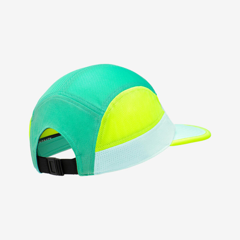 Yetişkin Koşu Şapkası - 5 Panelli - Turkuaz / Sarı - Kiprun
