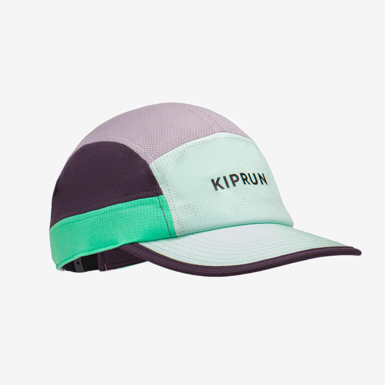 Unisex Running Cap - Kiprun 5 Panels Turquoise Purple
