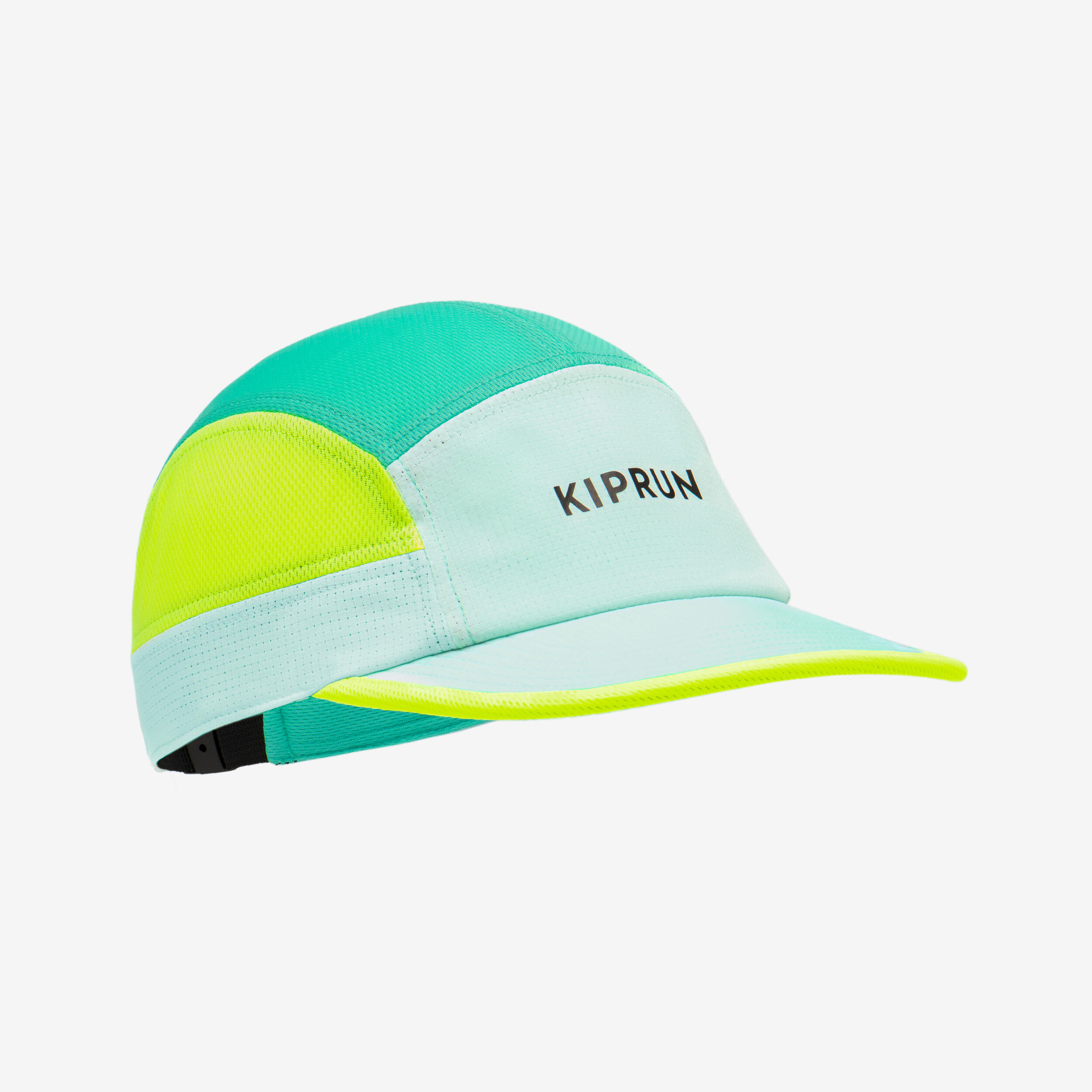 Kiprun - Casquette Running Homme Femme - Kiprun 5 Panneaux Turquoise Jaune - Casquette - Running Trail Athletisme - Vert - Taille Unique - Decathlon