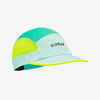 Vīriešu/sieviešu skriešanas cepure “Kiprun” ar 5 paneļiem, tirkīza/dzeltena