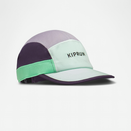 Casquette running homme femme - kiprun 5 panneaux turquoise violet