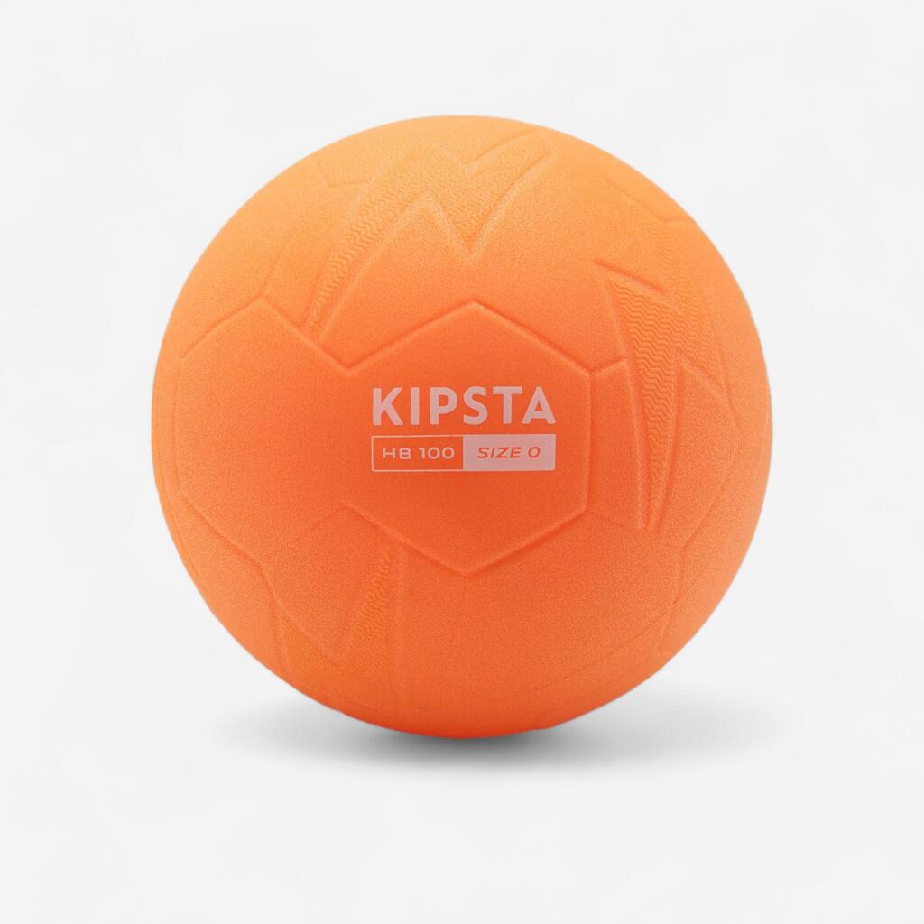 BALÓN DE BALONMANO TALLA 0 H100 SOFT INICIACIÓN PVC NARANJA