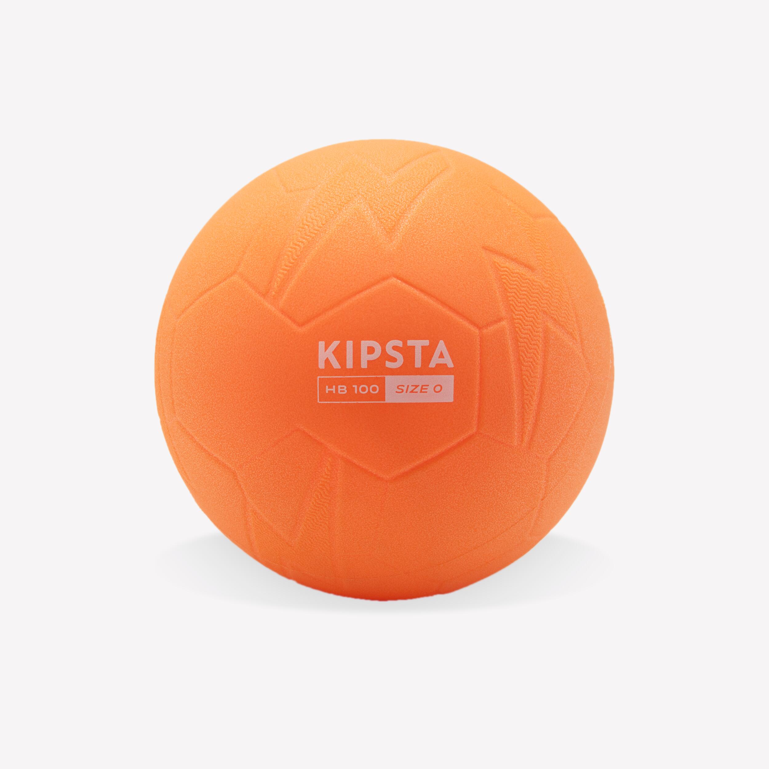 Size 0 Beginner's PVC Handball H100 Soft - Orange 1/2