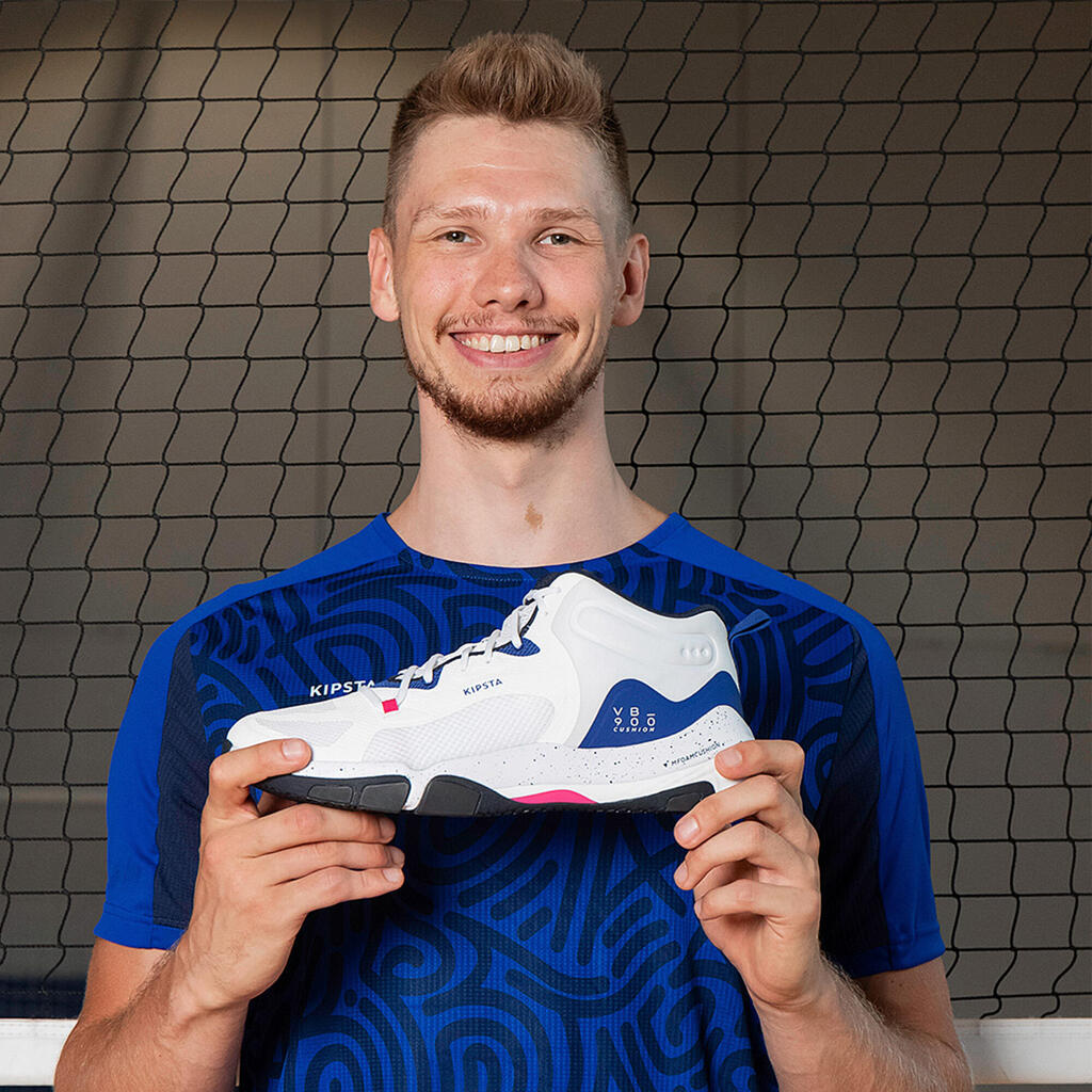 Uniseks odbojkarski čevlji VB900 Cushion Mid - Beli
