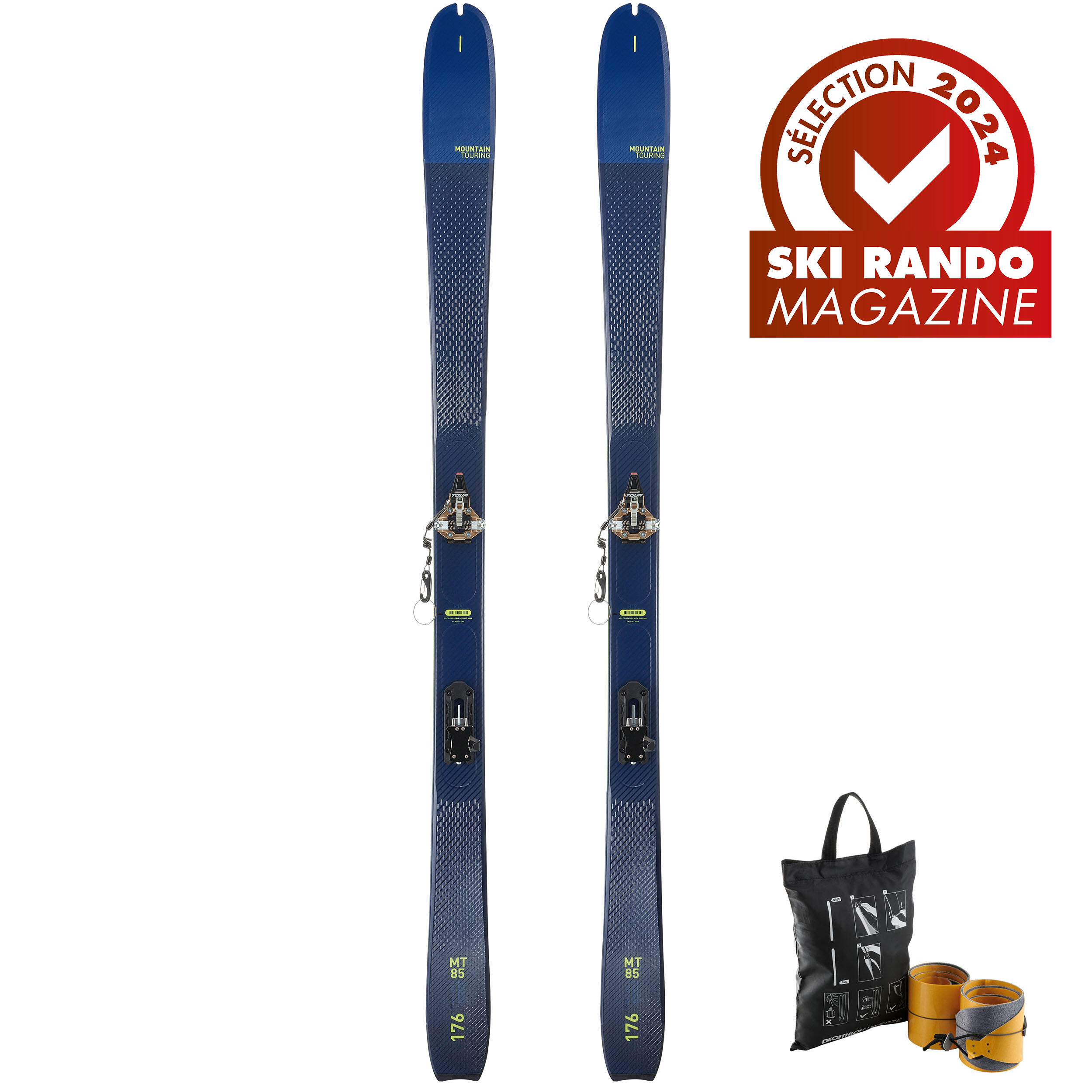 Touring Skis with Bindings & Skins - MT 85 - WEDZE