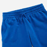 מכנסי כותנה קצרים בגזרת יוניסקס לילדים - כחול
