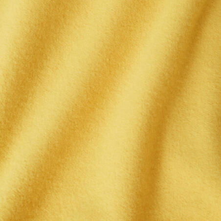 Dukserica s kapuljačom pamučna dečja - boja senfa