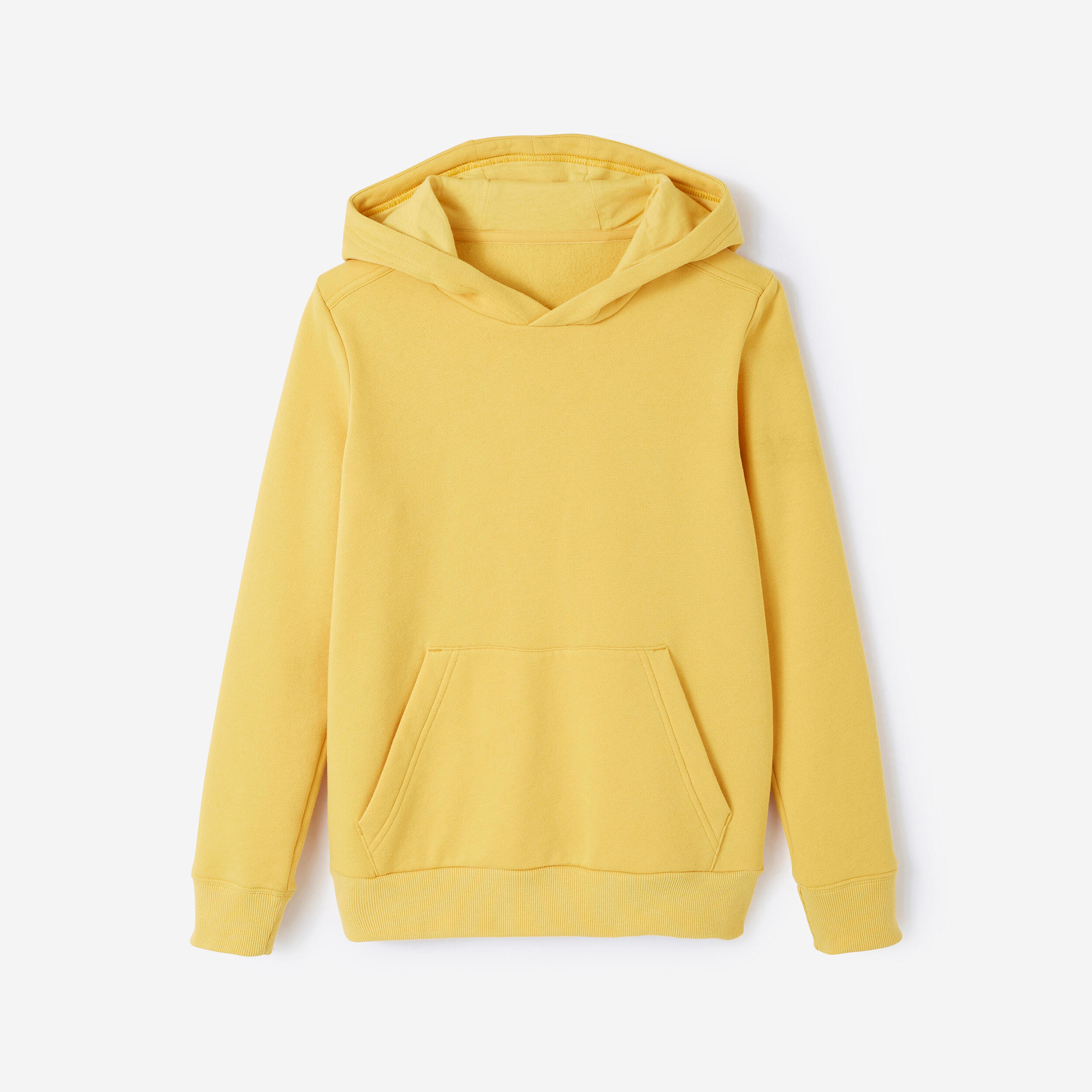 DOMYOS Sudadera Niños Mostaza Algodón Capucha