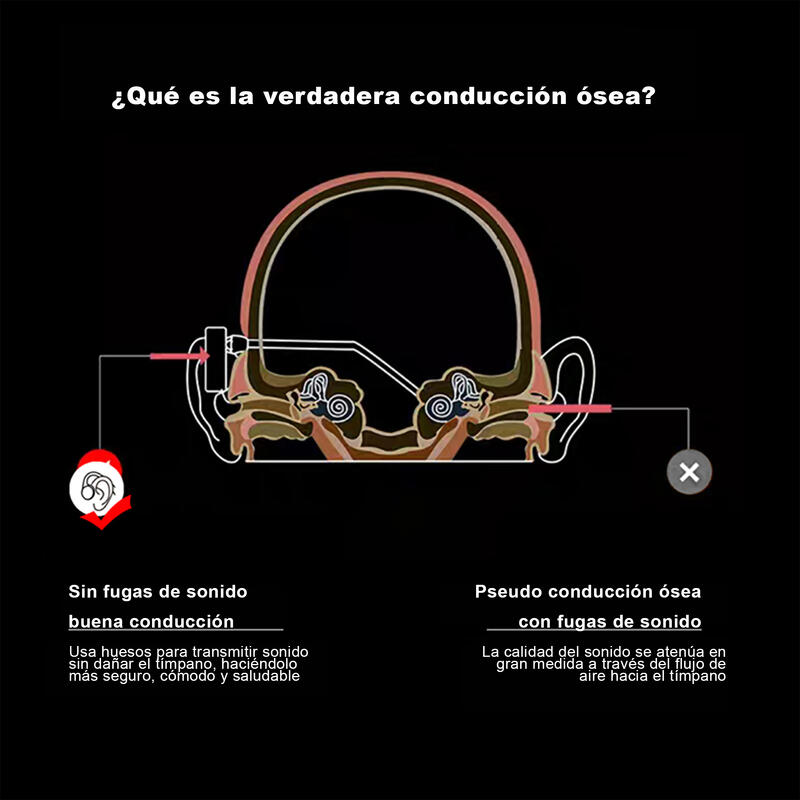 Auriculares bluetooth y mp3 acuático conducción ósea negro