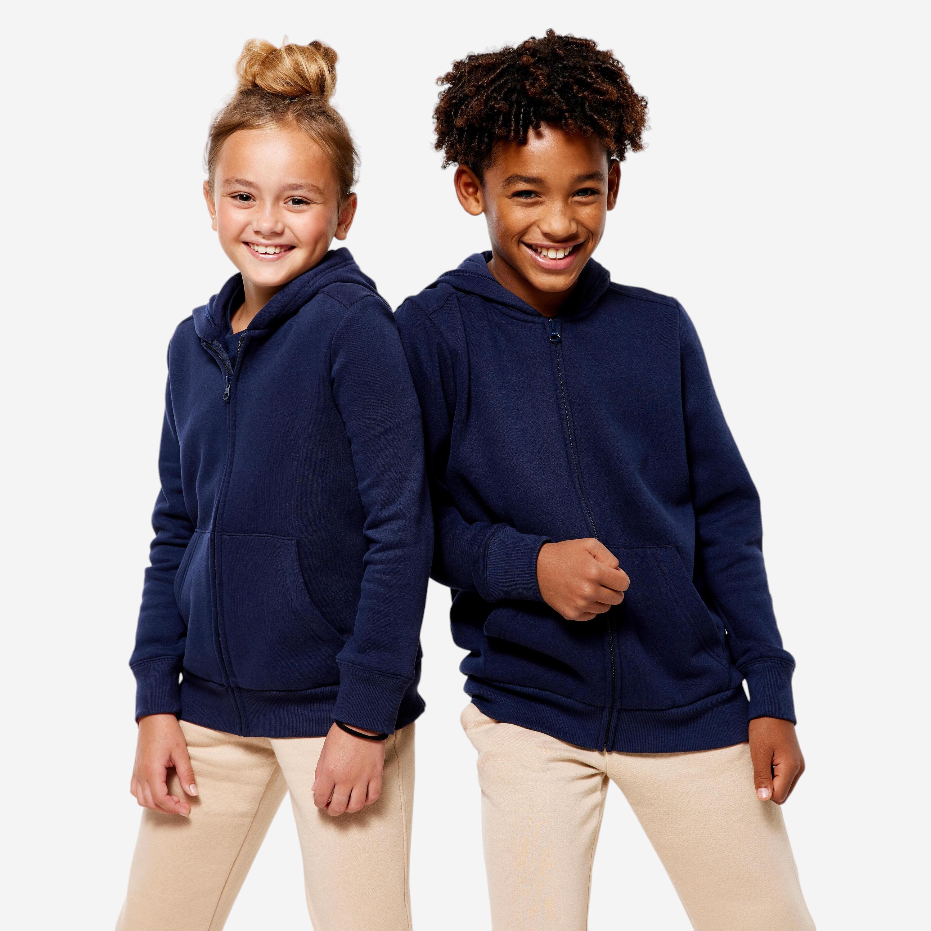 Kids' Zip-Up Sweatshirt - Navy Blue 1/6