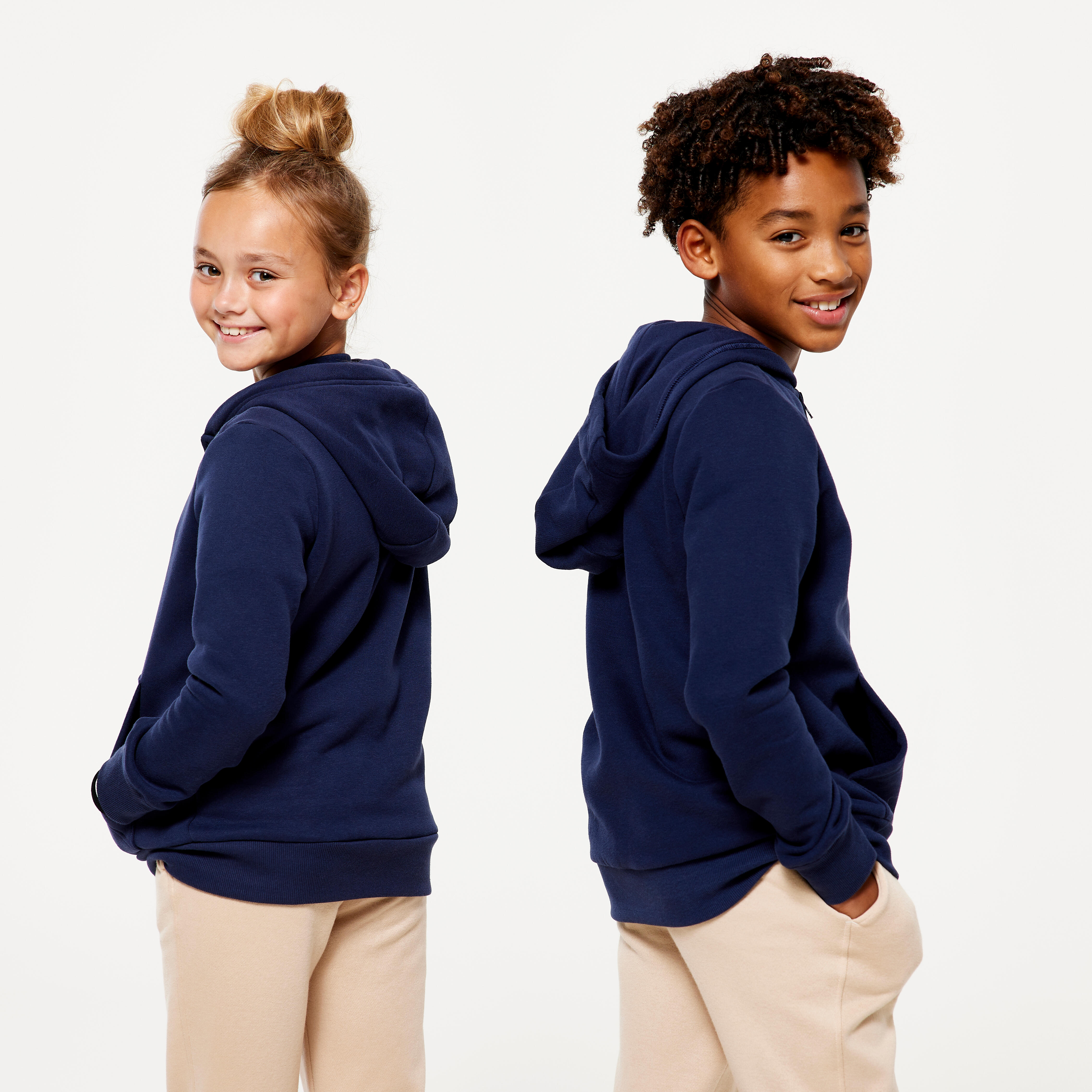 Children's zip-up sweatshirt - navy blue