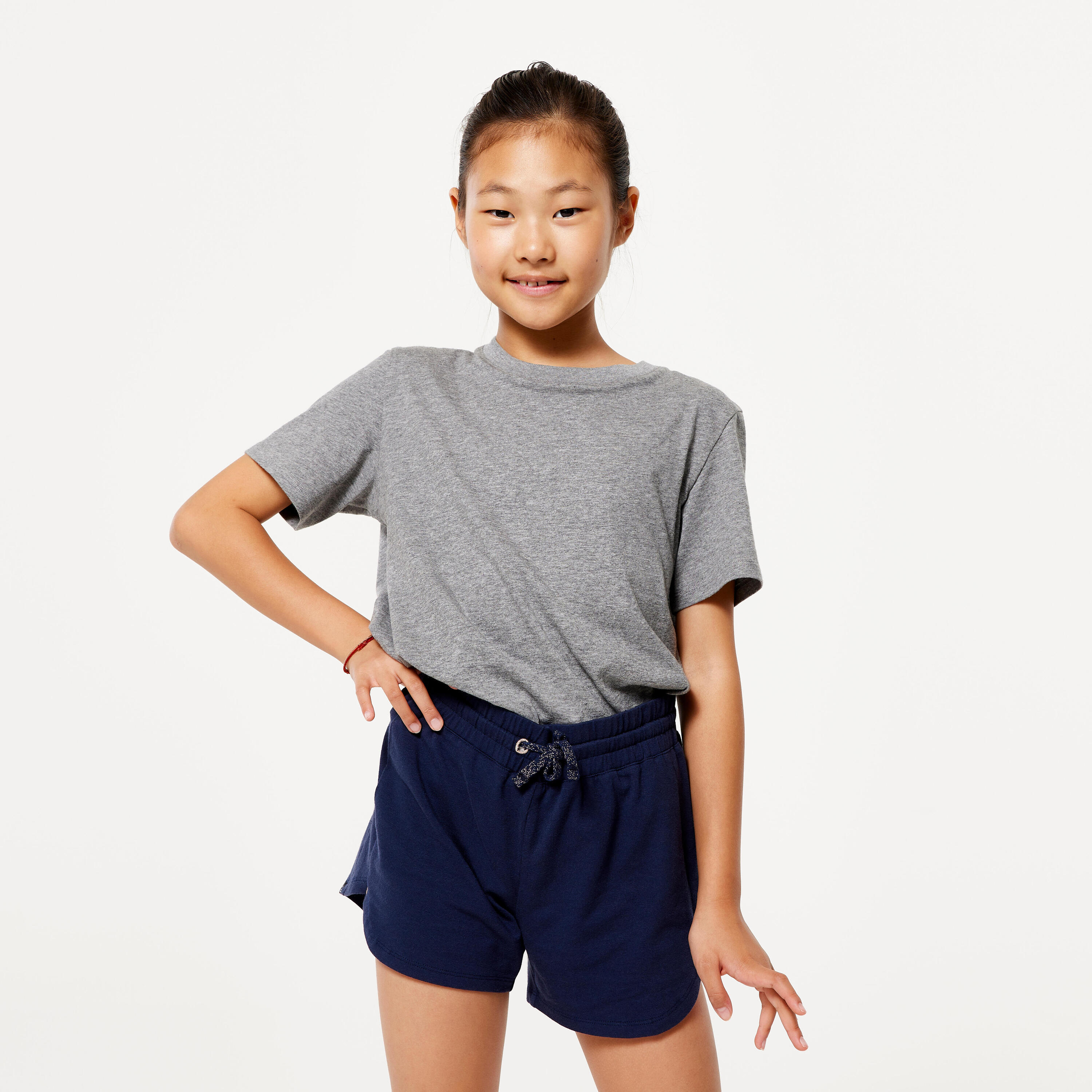 Kids' Unisex Cotton T-Shirt - Grey 5/6