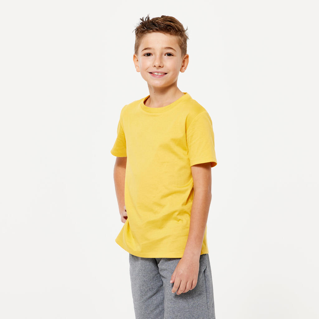 Kids' Unisex Cotton T-Shirt - Mustard