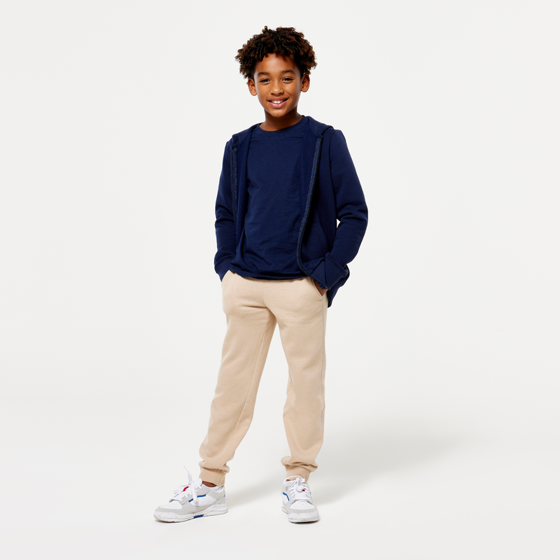 Sweat zippé à capuche rayé garçon pas cher