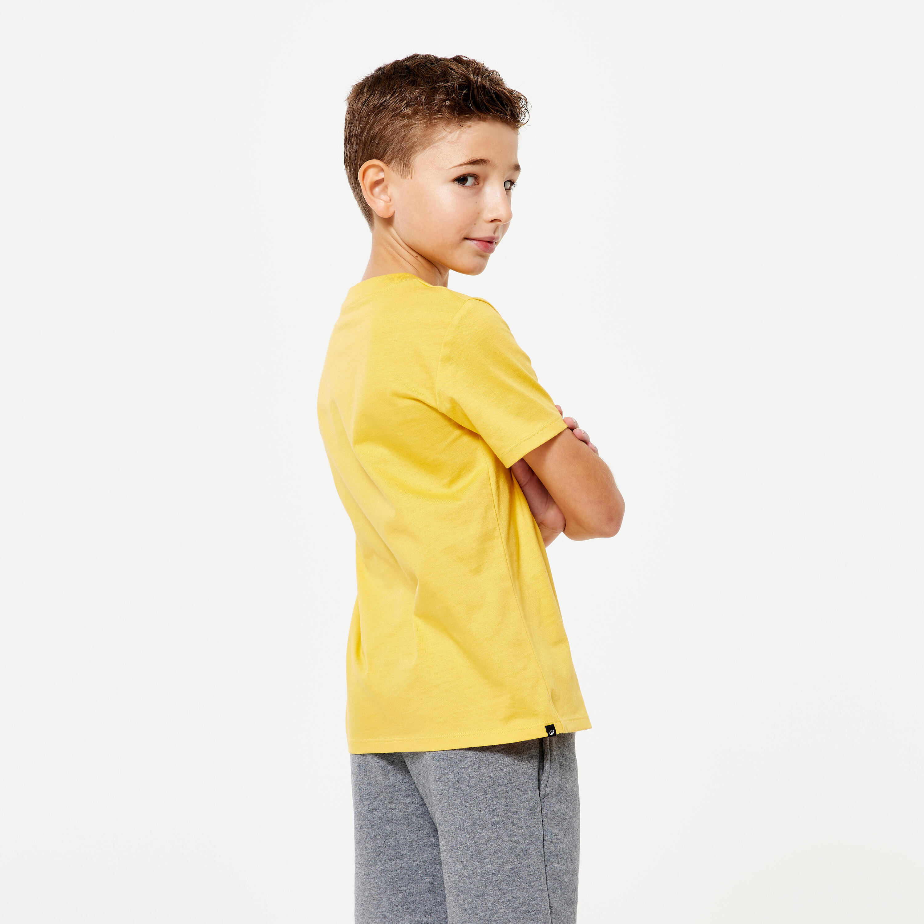 Kids' Unisex Cotton T-Shirt - Mustard 4/6