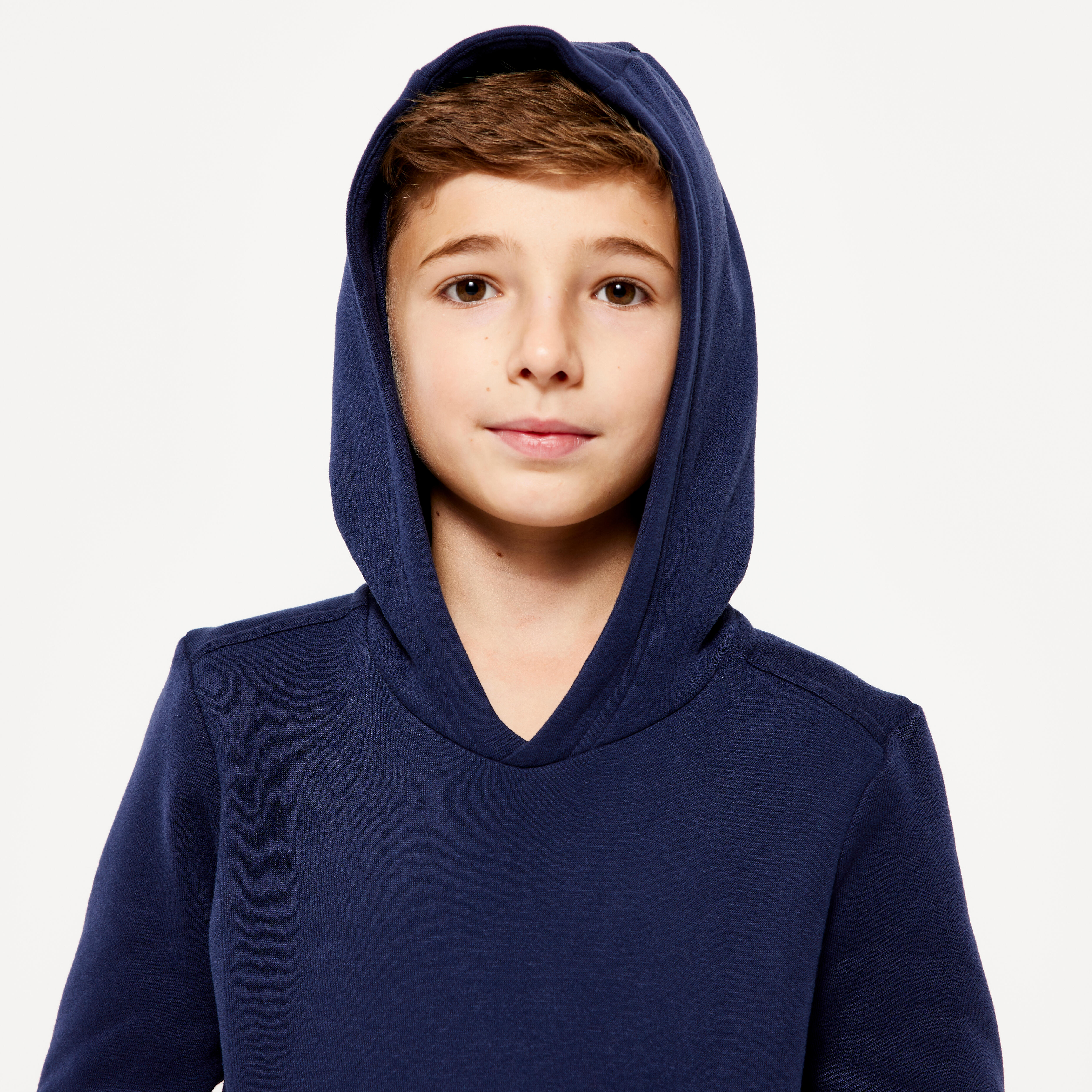 Felpa con cappuccio in cotone per bambini - blu navy