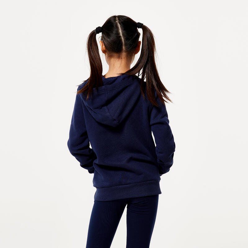 Hoodie Kinder Baumwolle - dunkelblau 