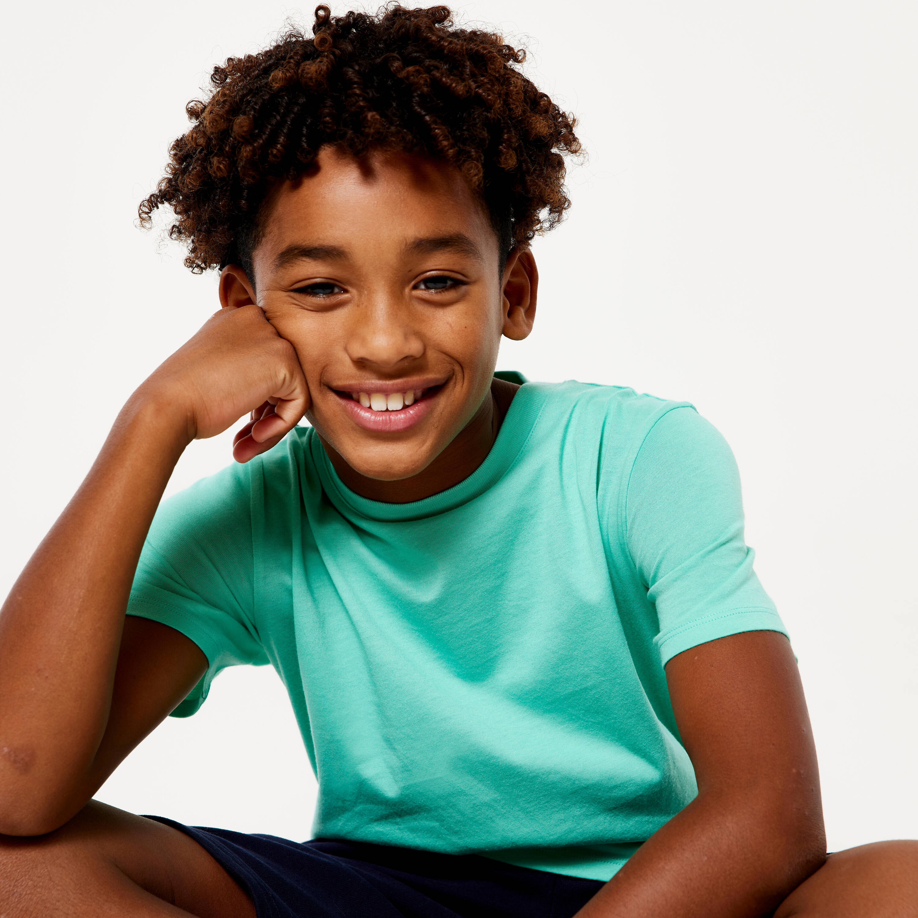 Kids' Unisex Multisports Cotton T-Shirt - Mint Green -  4