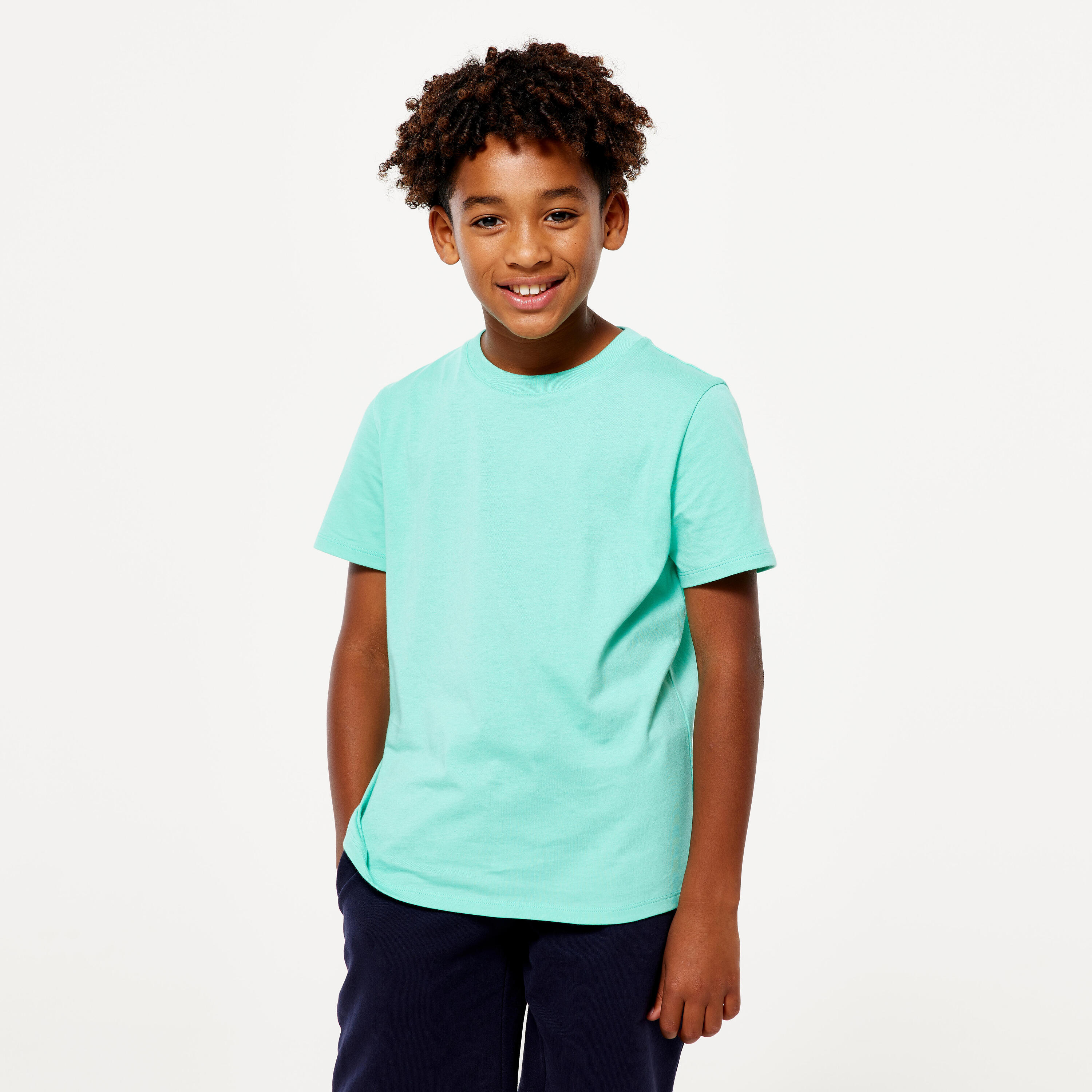 Kids' Unisex Cotton T-Shirt - Mint Green 5/7