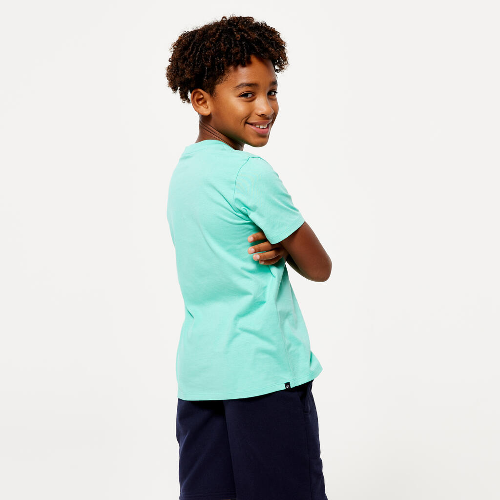 T-shirt coton enfant mixte - vert menthe