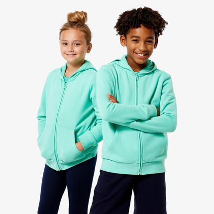 Sweat zippé enfant, vert clair