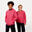 Sweatshirt com Capuz em Algodão de Ginástica Criança Louro/Rosa