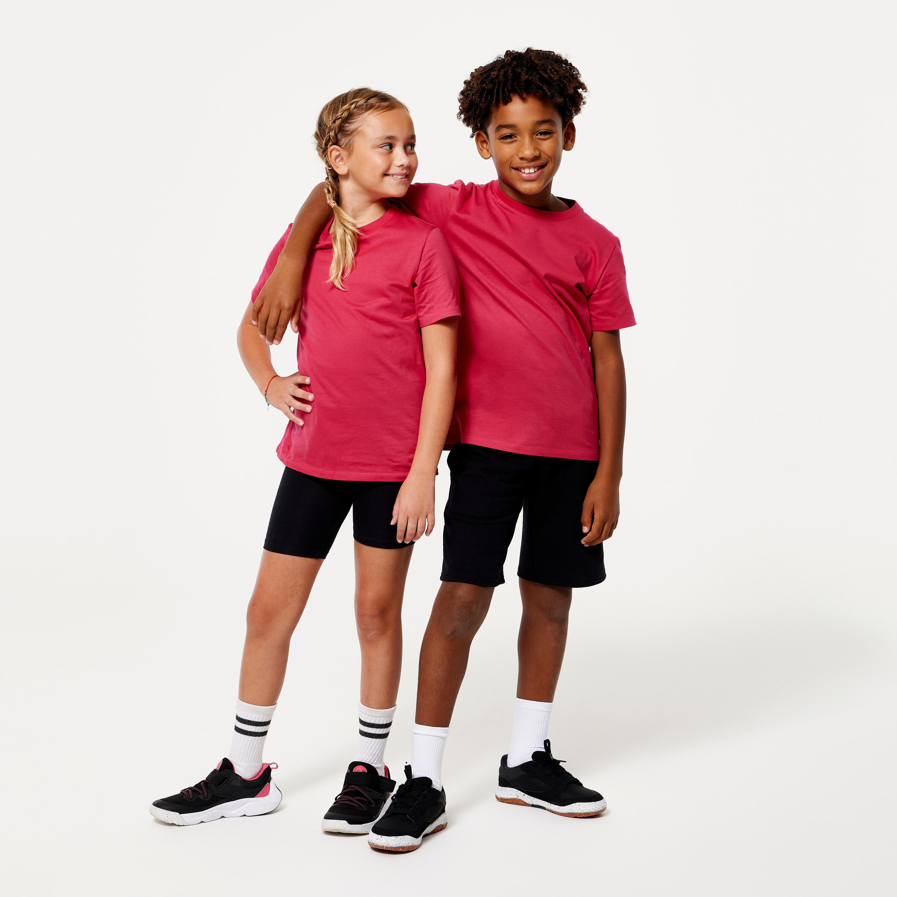 Kids' Unisex Cotton T-Shirt - Fuchsia Pink 2/6